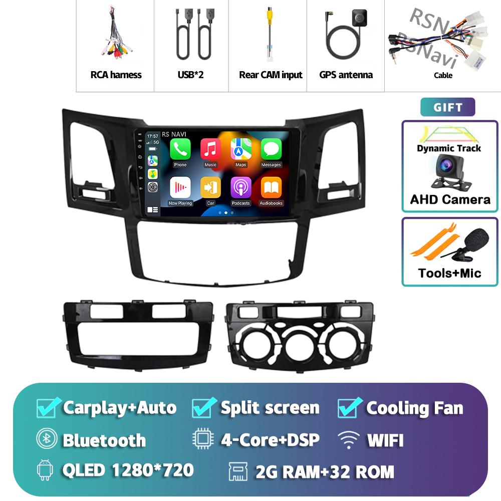 

Android 14 Carplay Auto Для Fortuner Hilux 2005 - 2014 Автомагнитола Мультимедийная стерео Навигация 4G+WIFI Головное устройство Голосовое управление ИИ