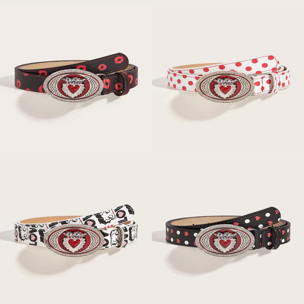 Retro Y2k Heart Pattern Metal Belt For Teen Fashion Accessories