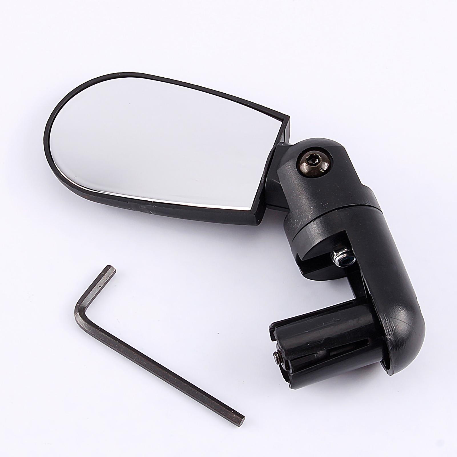 

Rearview Mirror, Portable ABS Rotation Bike Handlebar Mirror Cycling Accessory Black