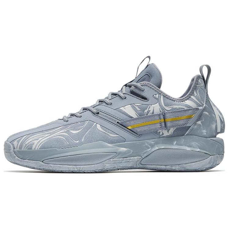 New ANTA GH3 Basketball Shoes Men Low Top Marble/Gray 112241103-5