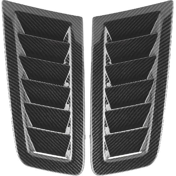 2pcs Universal Hood, Car Engine Vent Hood, Air Valve Cover Vent Hood, Car Exterior Parts for Focus RS MK2 (Carbon Fiber)