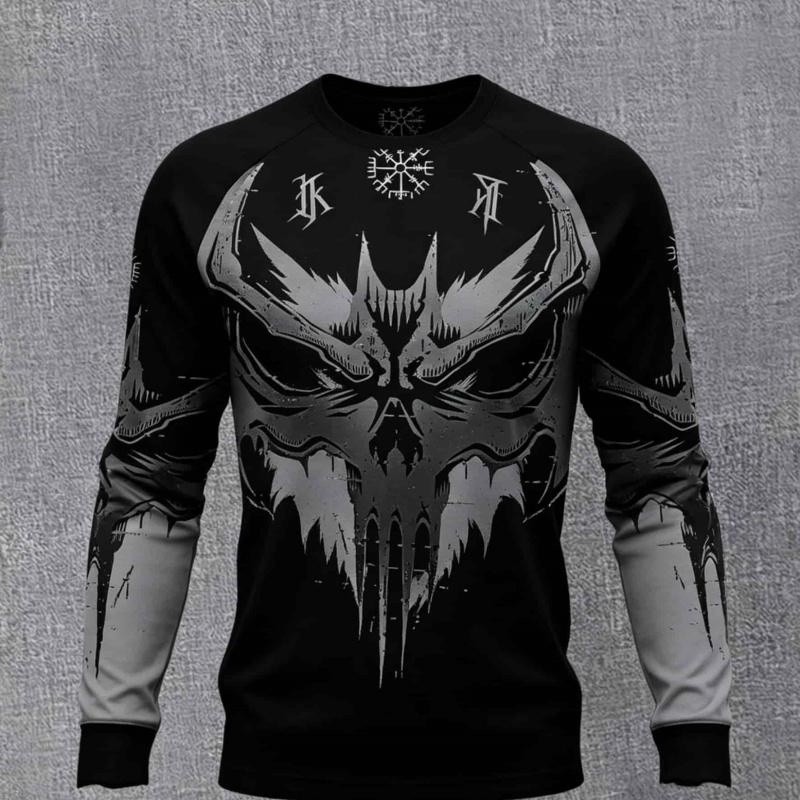 Men's 3D Stripe Printed Long-sleeved T-shirt, Comfortable, Breathable and Versatile Men's Top
