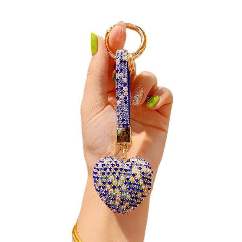 Love Heart Keychain With Czech Rhinestones For Gift Giving And Party Decor
