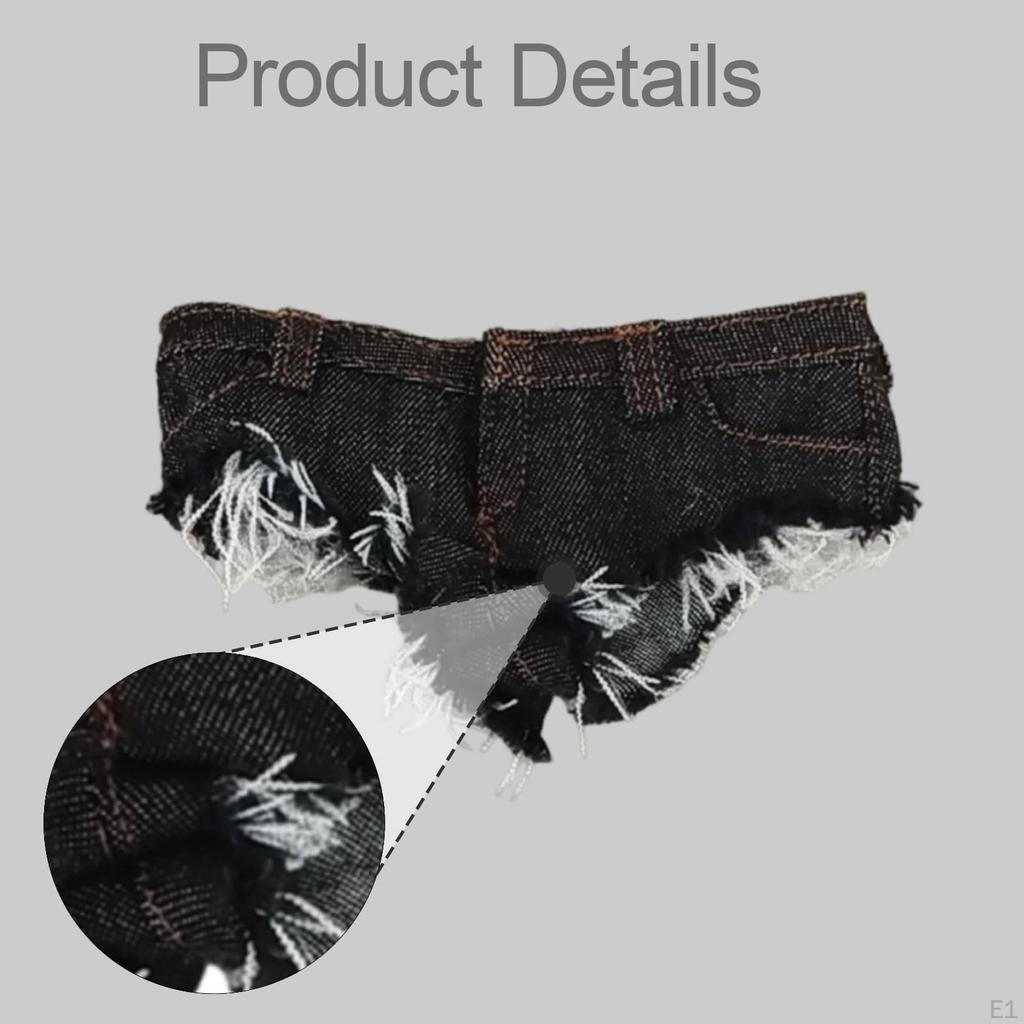 1/6 Female Action Figure Denim Shorts Clothes Durability Accessories Casual