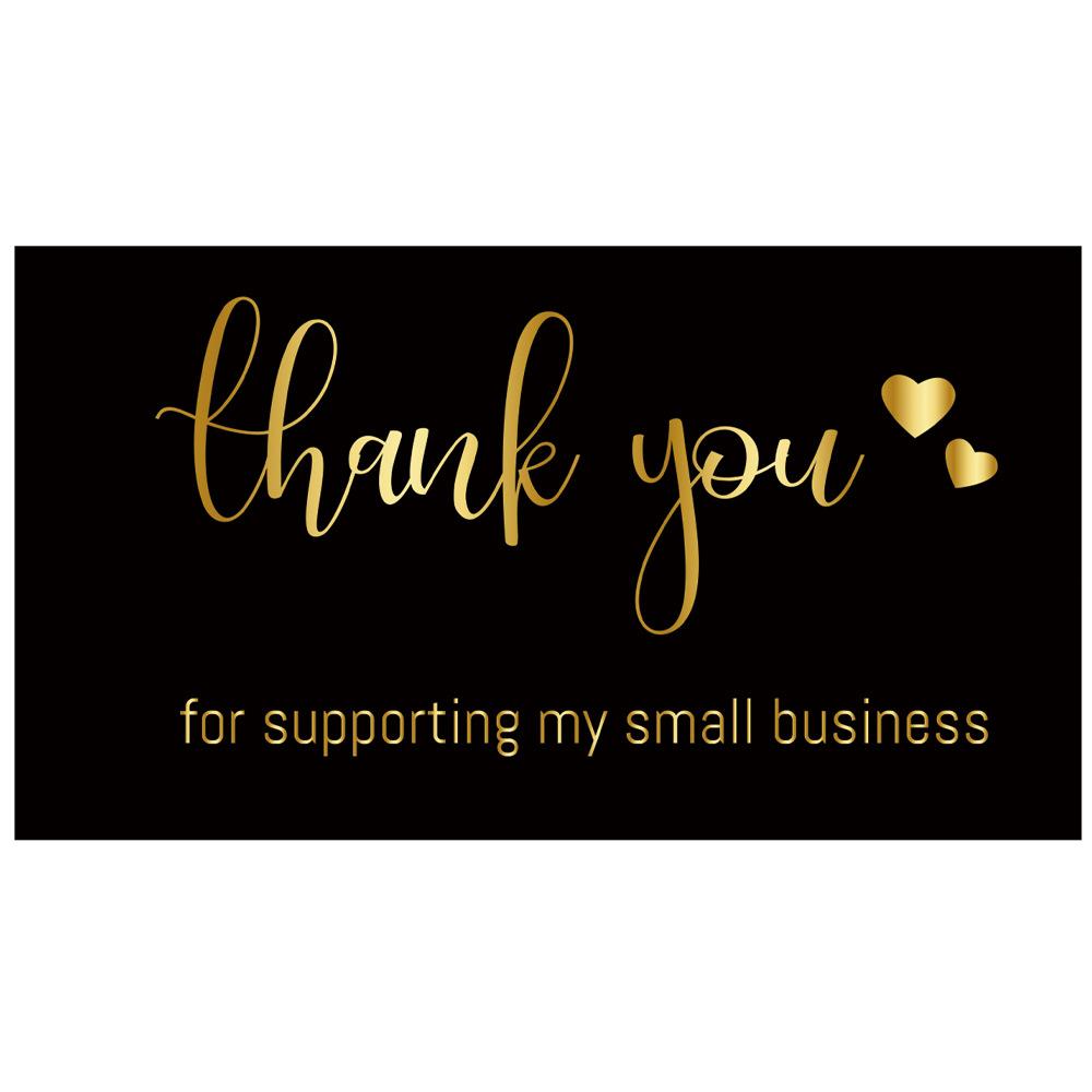 10-50pcs Pink Thank You for Supporting My Small Business Card Thanks Greeting Card Appreciation Cardstock for Sellers Gift 5*9cm
