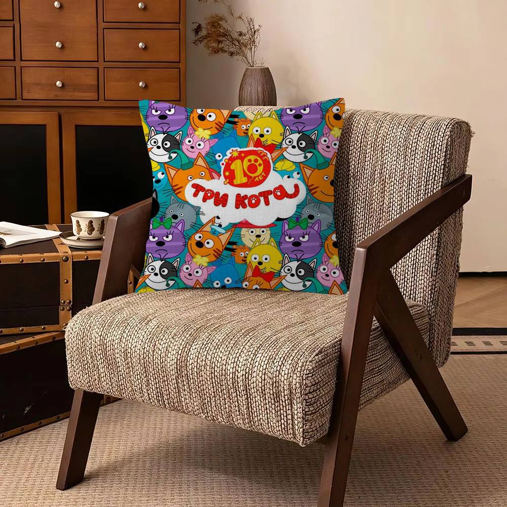Art KKid E ECats Decorative Pillowcase Square Pillowcase Home Office Decorative Cushion Cover