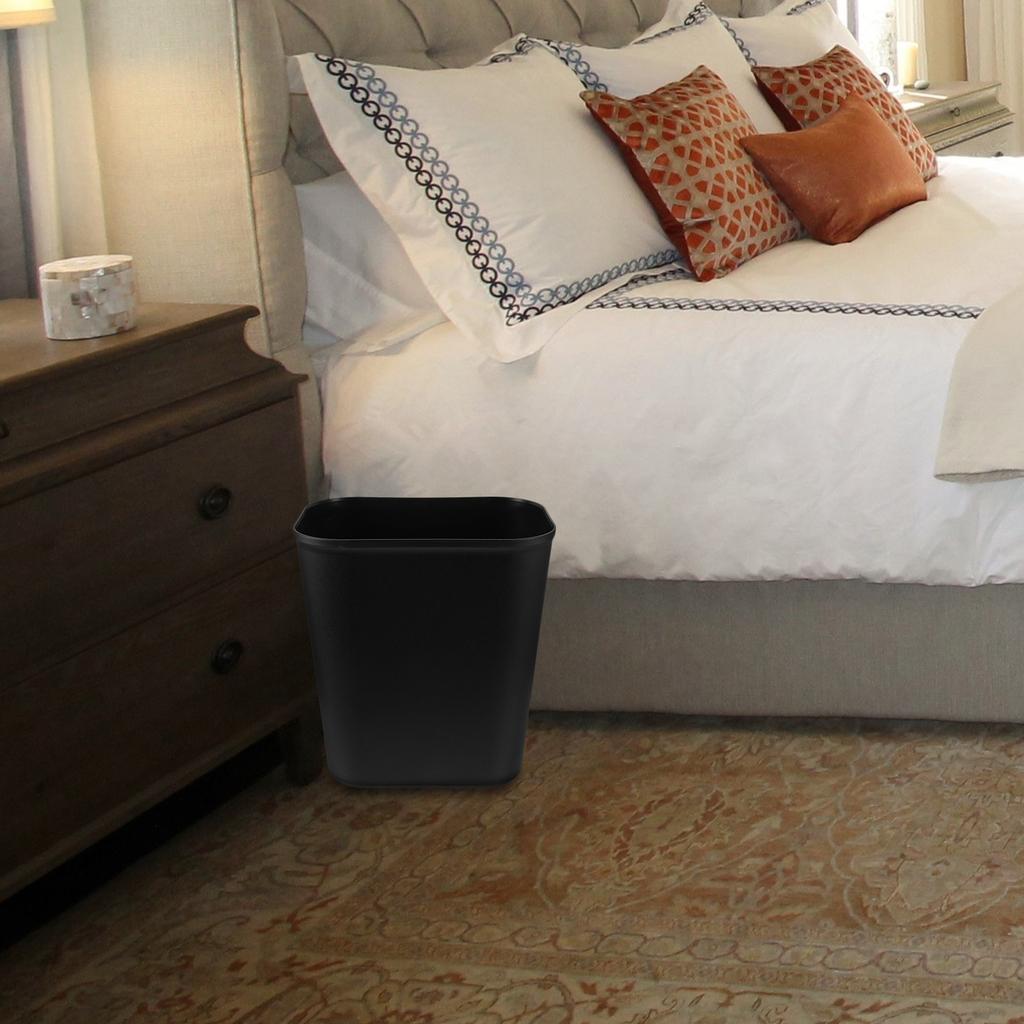 15L Sleek Square Trash Bin Space Saving Garbage Can for Under Desk Office Kitchen Dorm Small Narrow Area Waste Basket