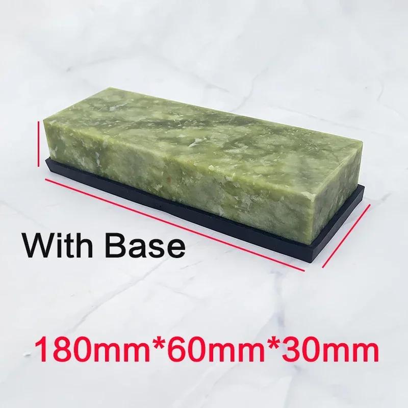 Natural Green Agate Sharpening Stone Whetstone Fine Grinding Polishing Shaved Bar Kitchen Knife Sharpener Honing Tool10000 Grit