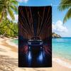 1 stuks Strandlaken met Autopatroon | Zeer Absorberend, Sneldrogend, Zacht Lichtgewicht, Perfect voor Reizen, Sportschool en Spa, Microvezel Badhanddoek