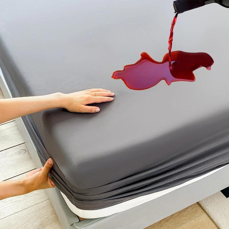 1 ks Nepremokavý poťah na posteľ Nepremokavá plachta na posteľ Nepremokavé plachty na posteľ Jednofarebný Nastaviteľný poťah na matrac s gumičkou Ochranný poťah na matrac