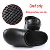 Waterproof Oil-Proof Non-Slip Chef Shoes Men's Work Shoes Slip-On Safety Shoes Anti-Odor Wear-Resistant EVA