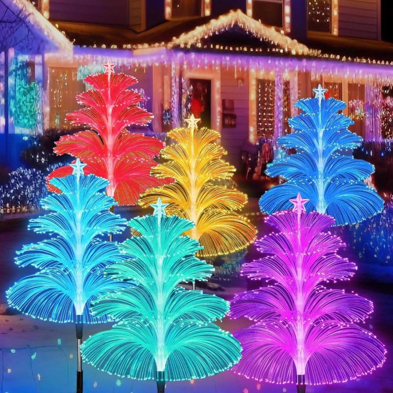 Waterproof Solar Jellyfish Reed Lawn Lamp - Outdoor Luminous Decoration