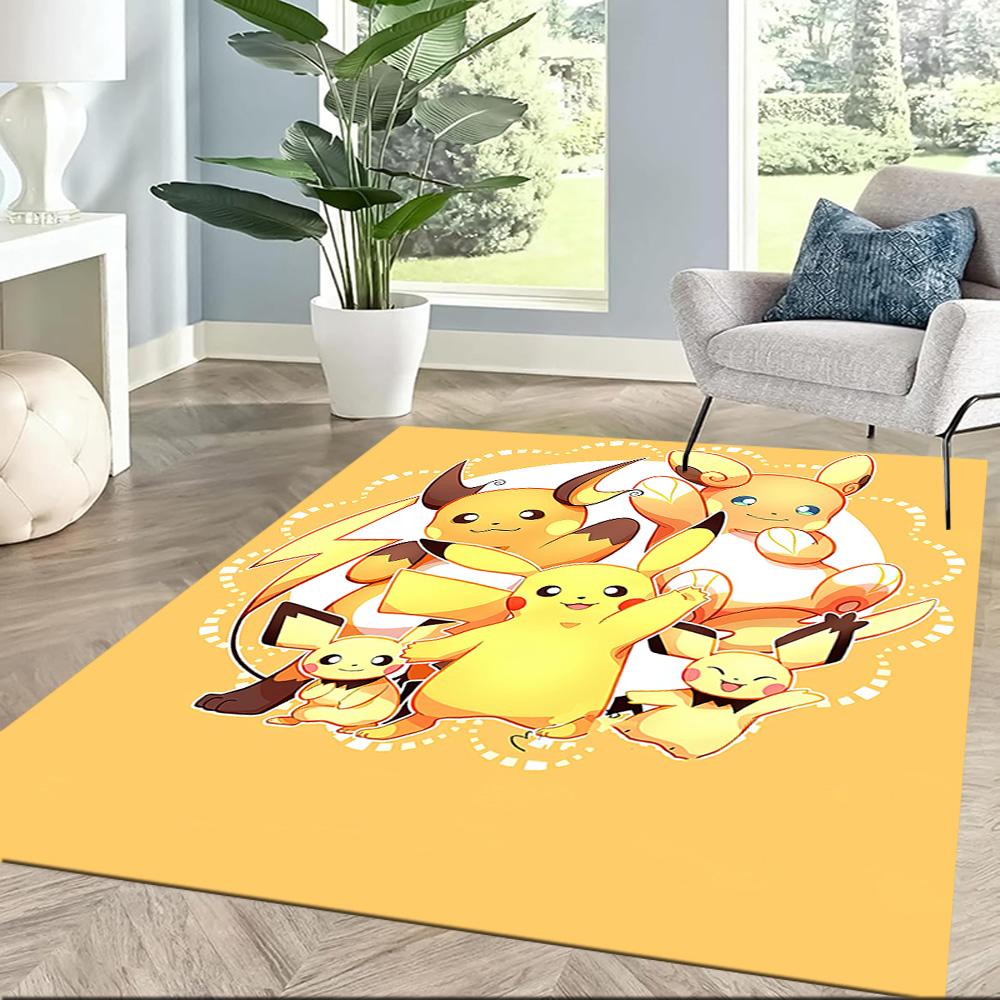Pikachu Minimalist Artwork Square rugs are a great choice for living rooms, bedrooms, home décor, and as gifts.