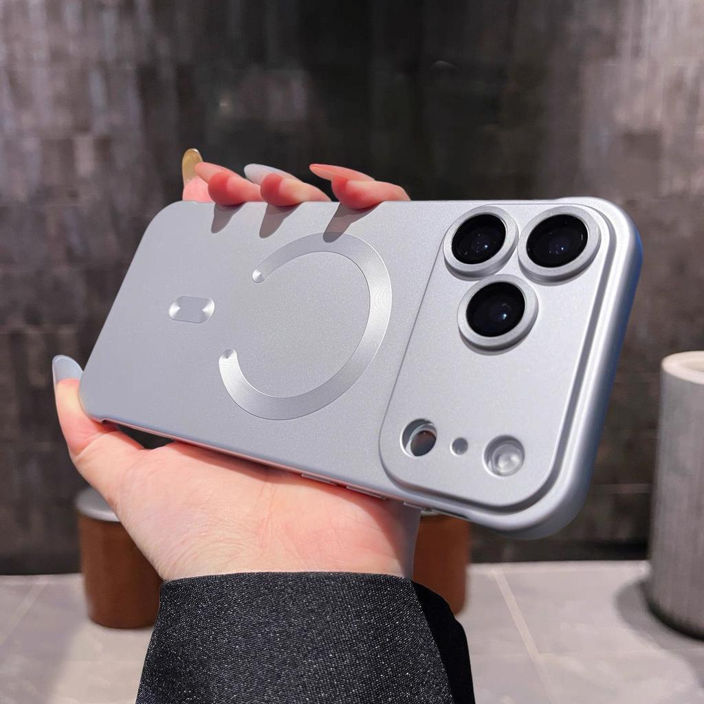 Prabangi metalizuota danga, padengta galvaniniu būdu, skirta Magsafe belaidžio įkrovimo dėklui iPhone 17 Air 16 15 14 13 12 11 Pro Max matinis PC berėmis dangtelis