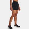 Under Armour Solid Color Elastic Waist 2-In-1 Running Shorts Women Bottoms Black 1376759-001