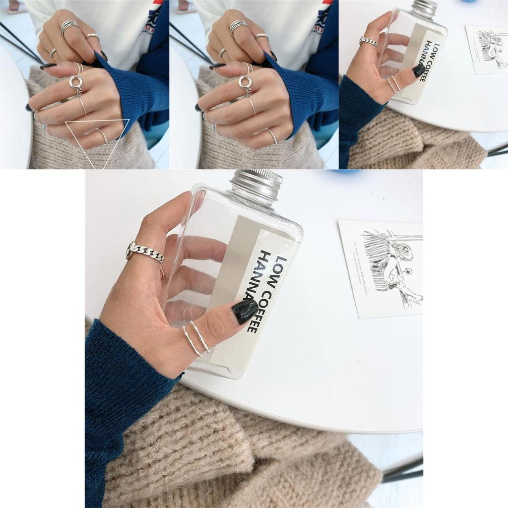 Stunning Korean S925 Sterling Silver Ring With Open Adjustable Size For Women