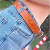 Leather Flower Buckle Belt For Jeans Adjustable Length Premium PU Delicate And Exquisite