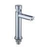 1PC Stainless Steel Chrome Press Deferred Basin Faucet Single Cold Tap Deck Mount / Wall Mount Thread G1/2'