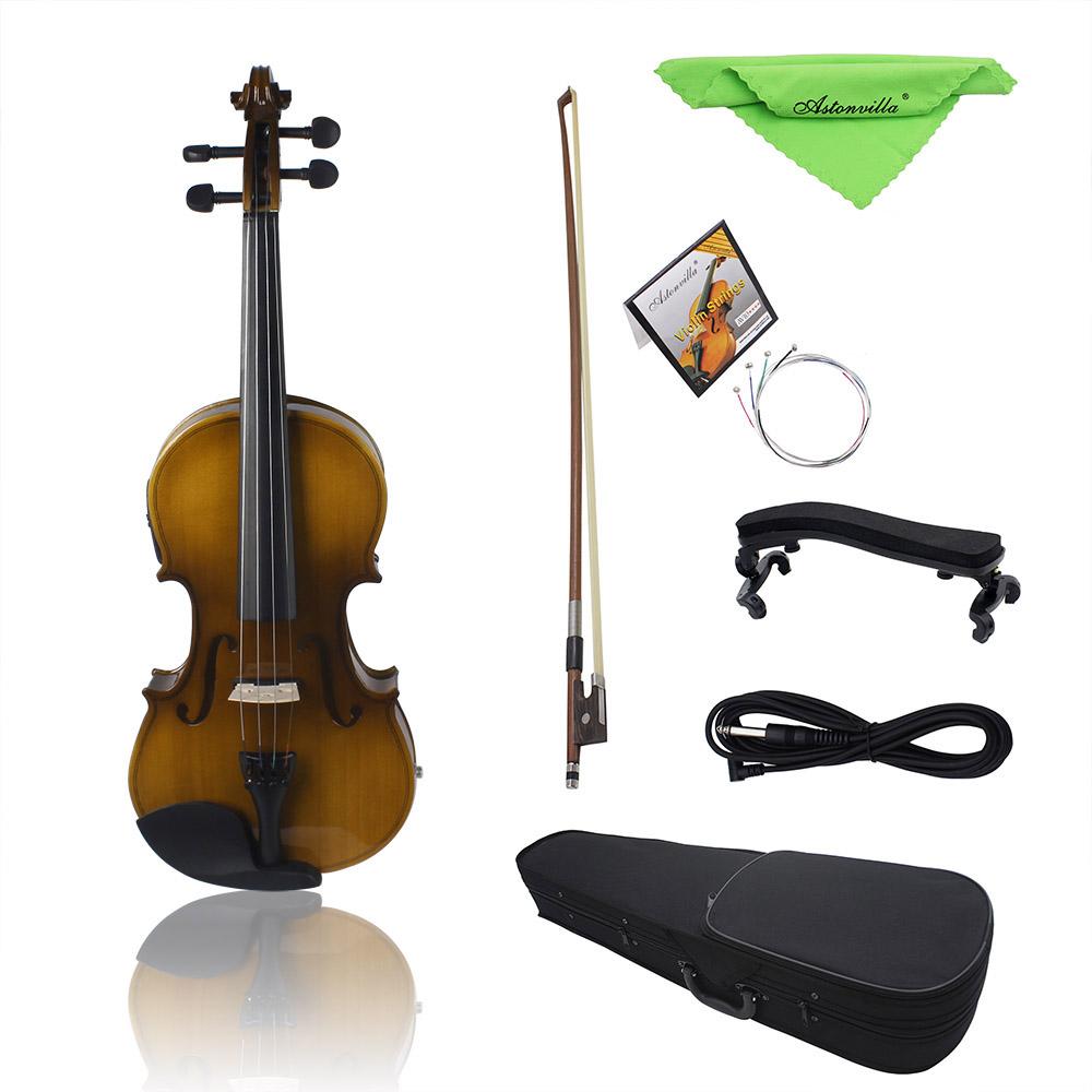 IRIN EQ Electric Smart Violin 4/4 Full Size Acoustic with Case Bow Strings Shoulder Rest Solid Wood Violin For Beginner Students