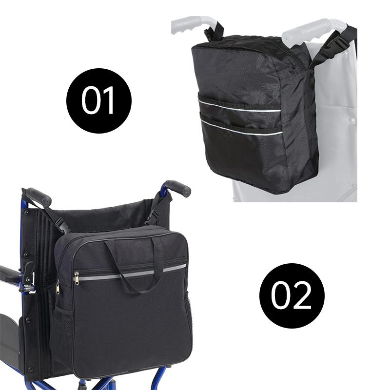 Wheelchair Bag Backpack Mobility Scooter Waterproof Storage Disabled Aid Pouch Outdoor Back Storage Bag Wheelchair Accessories