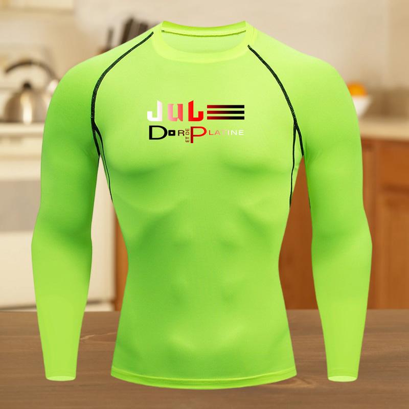 Мужская компрессионная футболка с коротким рукавом Дышащая Быстросохнущая Высокая эластичность Паук Бег Велоспорт Тренировки в зале Футболки Защита S