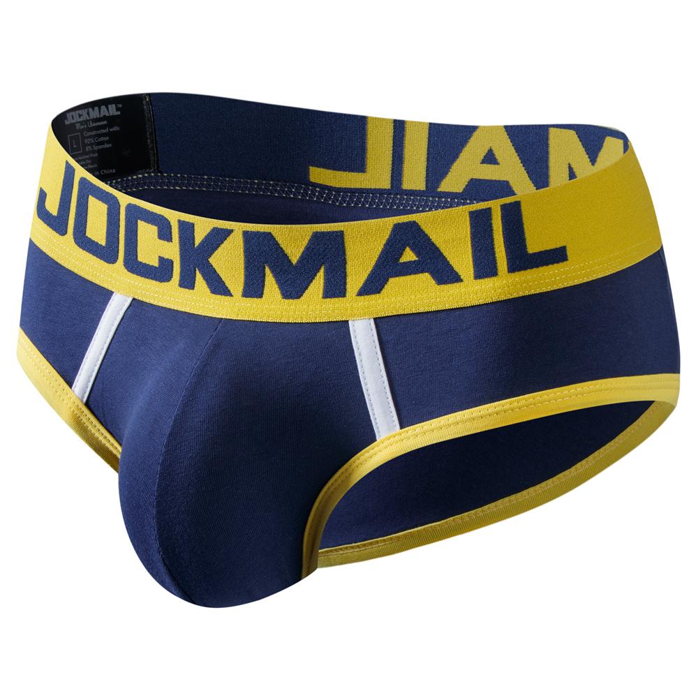 

Трусы JOCKMAIL Хлопковое мужское нижнее белье контрастного цвета L темно-синий