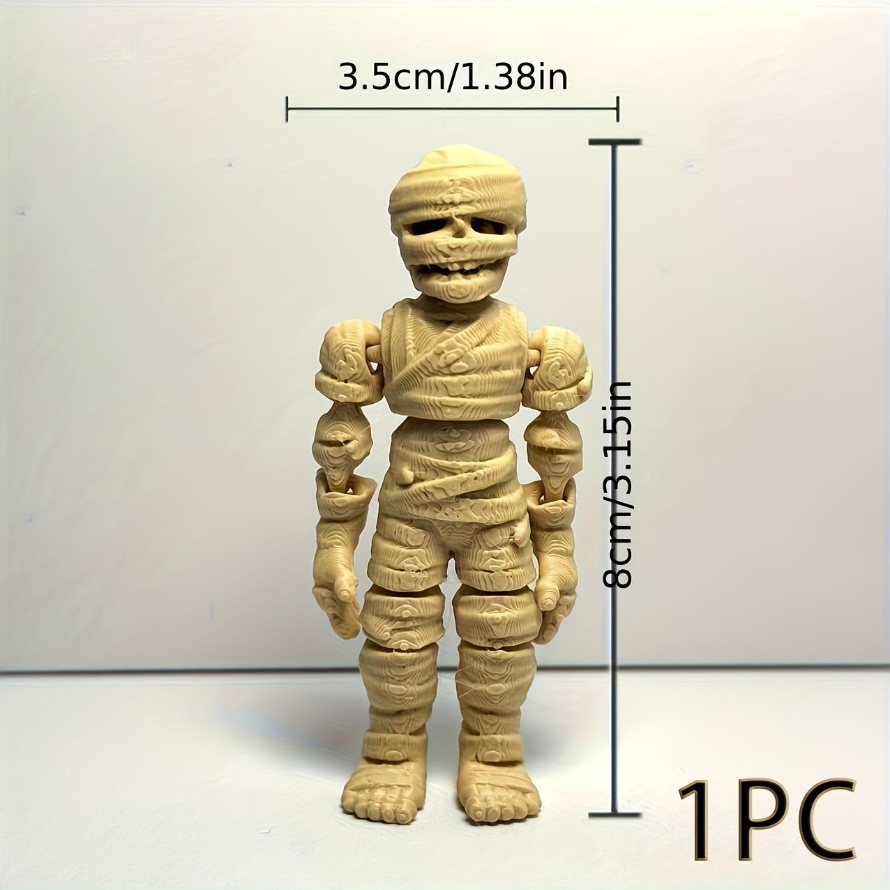 Posable Egyptian Mummy Statue 3D Printed Articulated Action Figure Ancient Egypt Decor with Movable Joints Desktop Art Model