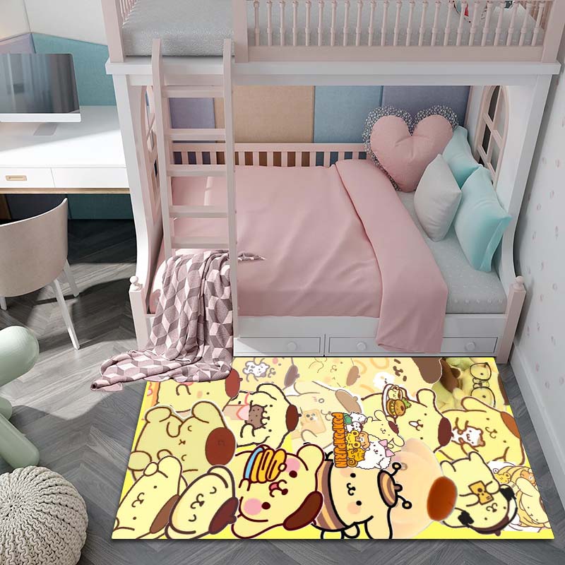 3D Printing Pom Pom Purin Home Cartoon Dog Carpet for Living Room, Bedroom, Home Sofa Decoration, Children's Playground Non Slip