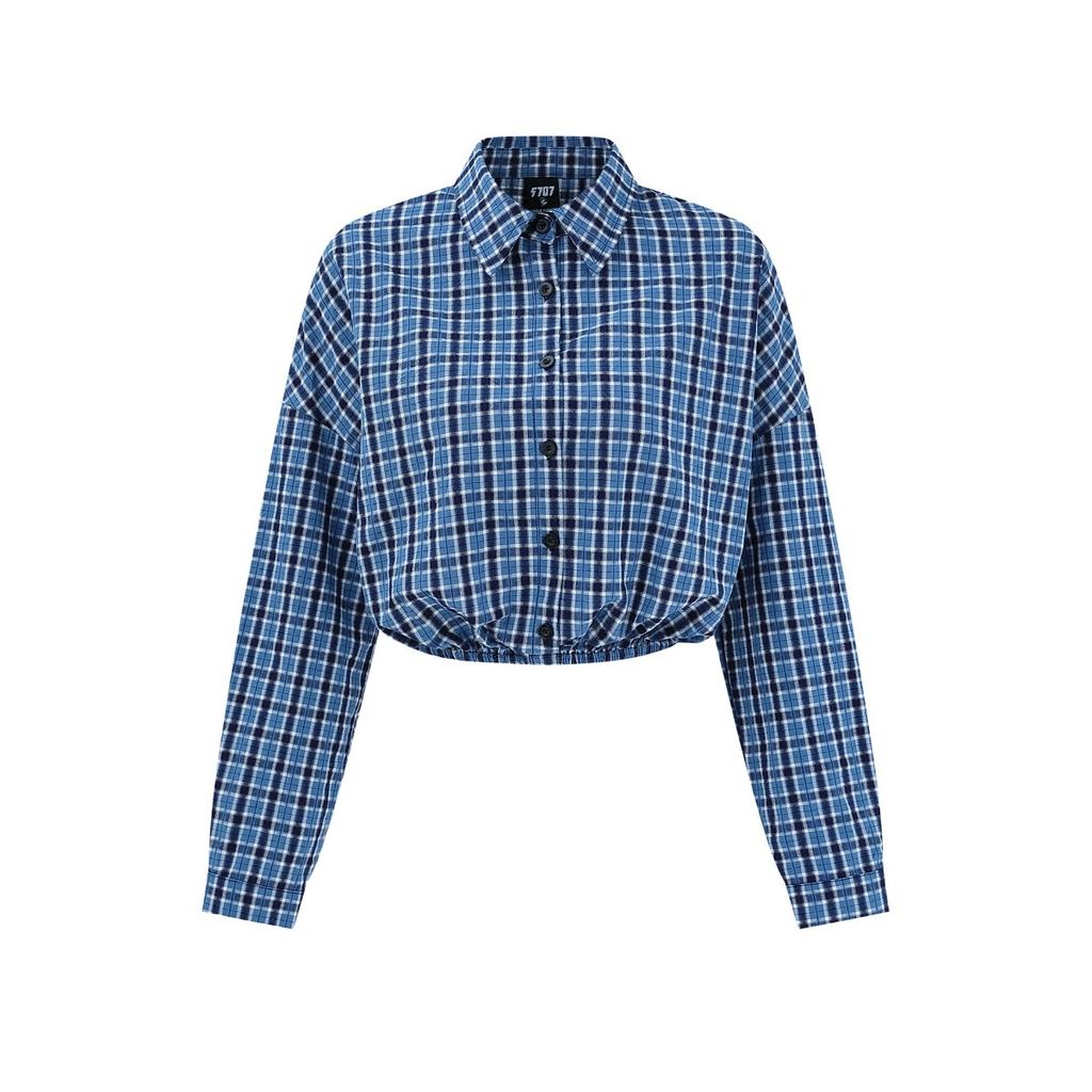 VAYLA New American Vintage Hot Girl Shirt Women's Casual Slim Fit Long Sleeve Collared Irt Versatile Plaid Shirt