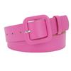 Stylish Minimalist Women's Pu Leather Candy Color Belt With Square Buckle For Dresses