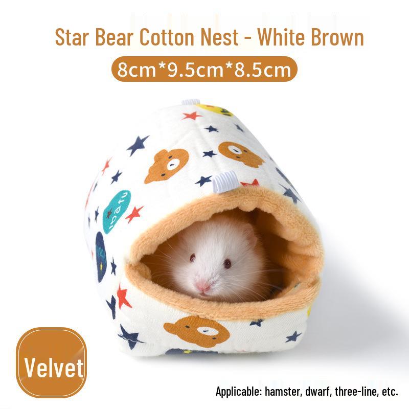 Winter Warm Cotton Nest for Small Pets: Hamsters, Chinchillas, Hedgehogs, Squirrels & Rabbits