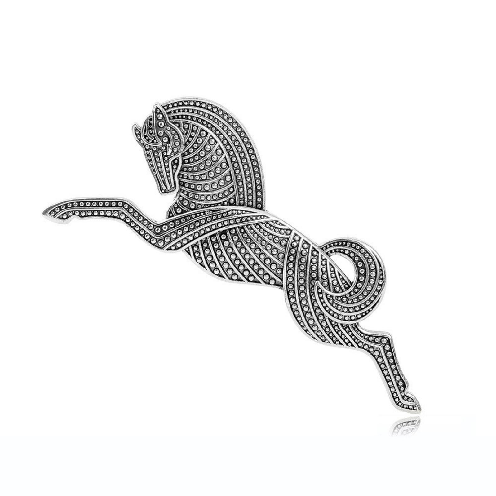 

Horse Brooch A Galloping Horse Pin One Size