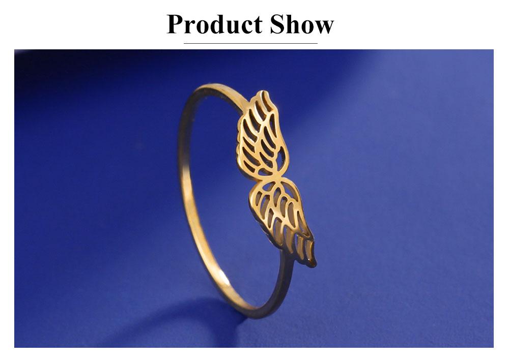 Cazador Kpop Flying Angel Wings Women‘s Ring Stainless Steel Jewelry Finger Rings Wedding Birthday Gift Wholesale 2026 New