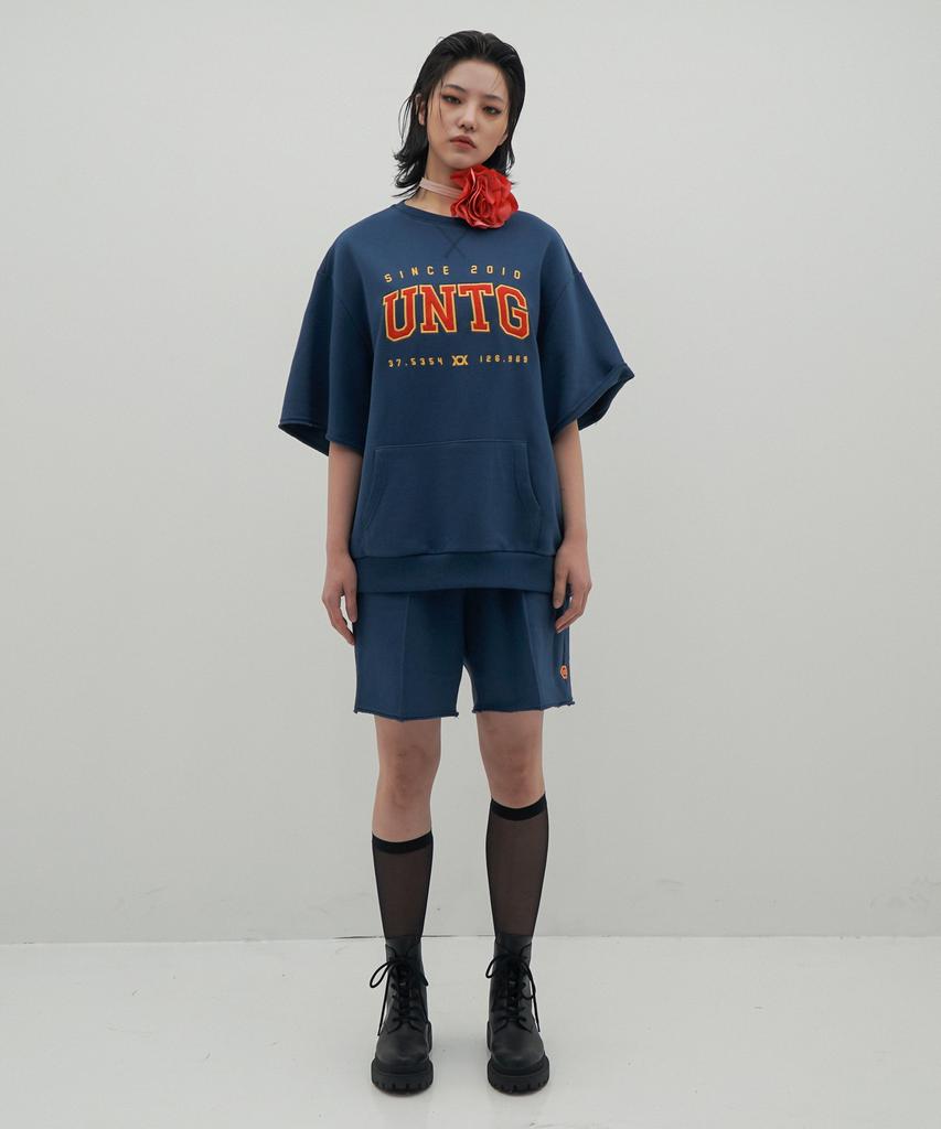 UNTAGE String Waist Jersey Sweat Shorts [Navy (Unisex)]_Utp-Sp07