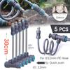 3/8" 9/12mm Misting Cooling System 360° Bend 0.6mm Nozzle Atomizer Sprayers Slip Lock PE Hose Outdoor Garden Irrigation Watering