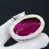 Großer rosafarbener mystischer Topas Edelstein Silberanhänger in 925 Sterlingsilber - Handgefertigtes Design, Alltagsschmuck, Einzigartiger Anhänger Vatertagsgeschenk