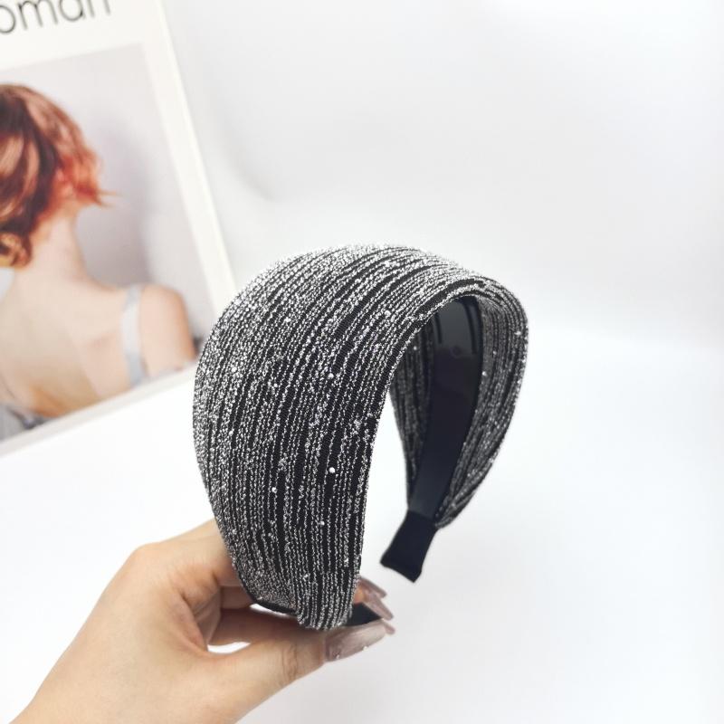 

2025 New Wide Border Headband Trendy Hair Band Sparkling Rhinestones Crystal Hair Accessory Deluxe HairBand Hair Decoration серебряный