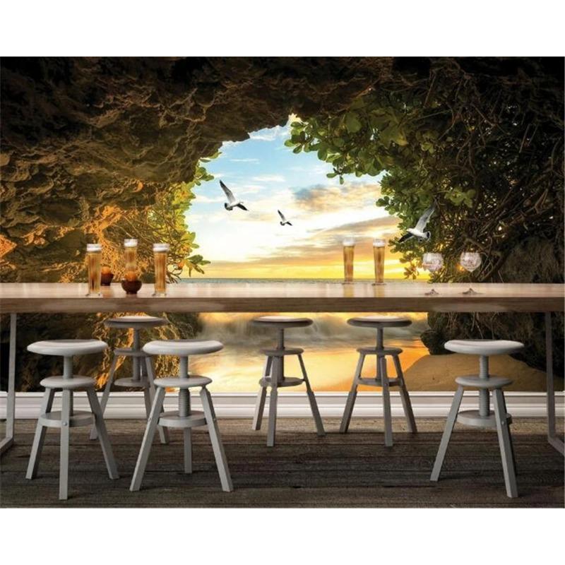 Cave Seagull Mural Living Room Bedroom Tv Background Wallpaper For Walls 3d Wallpapers Home Decor