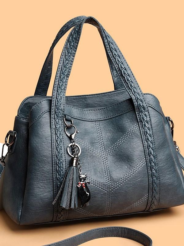 Duża pojemność Retro Miękka skóra Torba Mom – Damska Europejski i Amerykański Styl Jednoramienna Crossbody