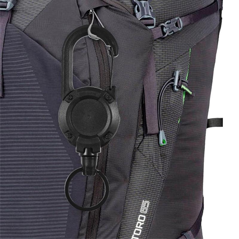 Outdoor Automatisches Einziehbares Drahtseil Luya Diebstahlsicheres Taktisches Schlüsselanhänger Teleskop-Schlüsselanhänger Einziehbarer Haken Werkzeug