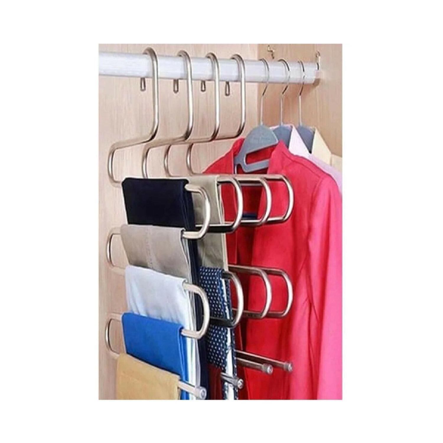 

5 Layers Trousers Scarf Scarf Hanger Wardrobe Hanger 4 Pieces чистий