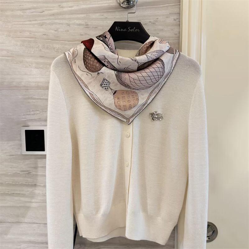 NINA SOLOR Jacquard Mulberry Silk Scarf