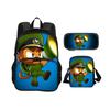Bloons TD 6 round front bag backpack pencil case shoulder bag 3Pcs Set game printing kindergarten primary school boys and girls