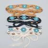 Ethnic Style Waist Rope Middle Eastern Boho Alloy Turquoise Resin Bead Weaving Knotted Women's Waist Rope