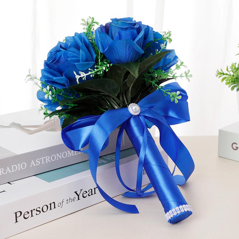 Cross-Border Rose Bouquet for Western Weddings: Handheld Bridal & Bridesmaid Flowers