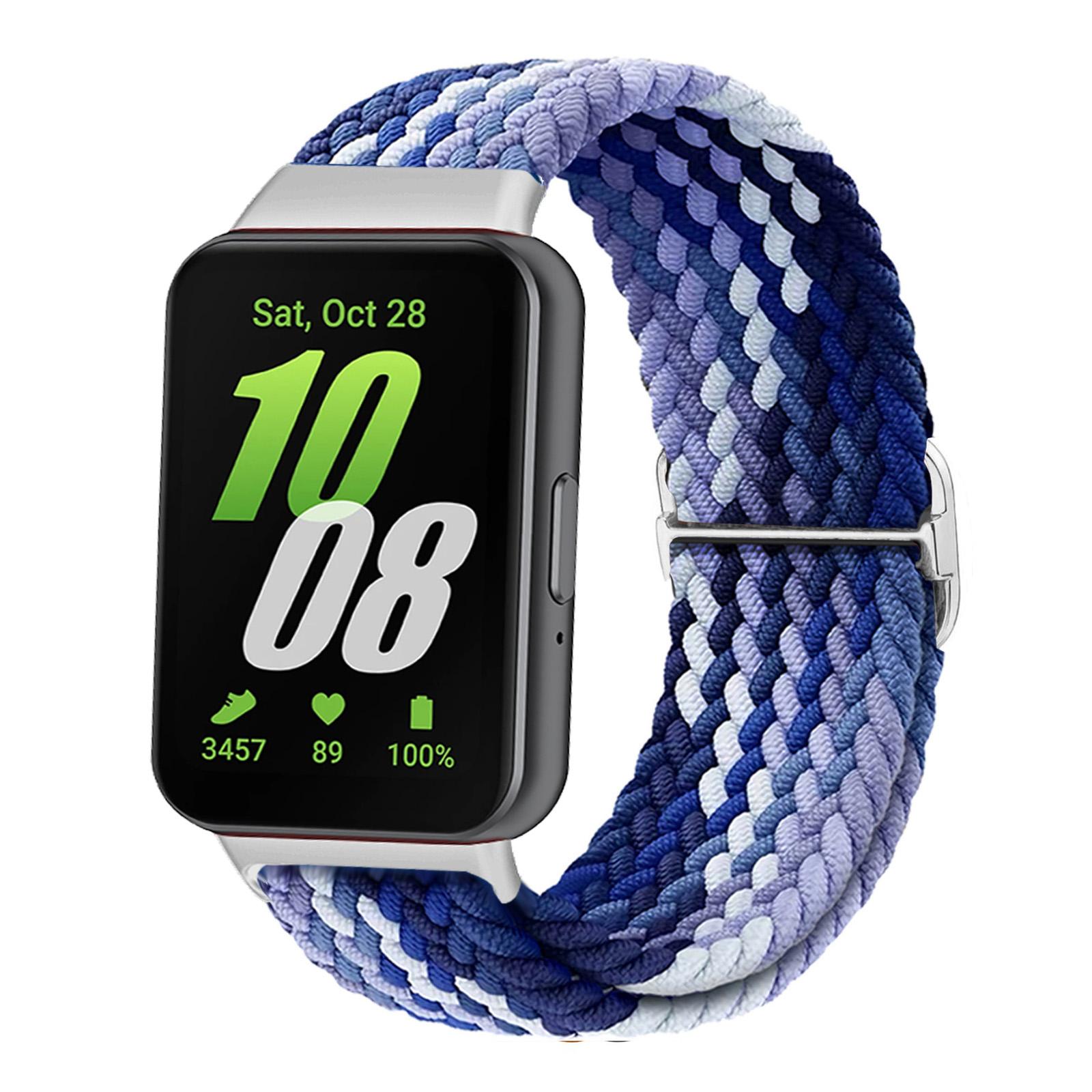 

Плетеный ремешок Solo Loop для Samsung Galaxy Fit 3 Аксессуары Регулируемый спортивный Нейлоновый Замена ремешок браслет galaxy fit3 ремешок For galaxy fit 3 ярко-синий