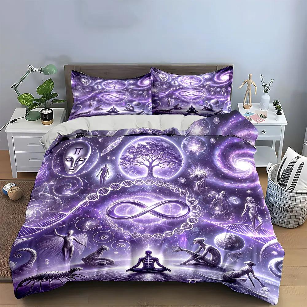 "Cosmic Meditation Art Set" Soft Comfortable Duvet Cover Bedding Set Included 1*Duvet Cover & 2*Pillowcases Gift