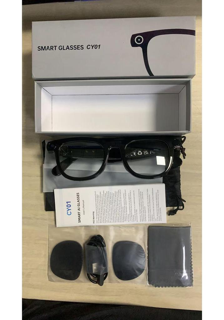 HeyCyan CY01 Smart Glasses: 8MP Camera, Video Recording, AI Translation, Music Playback