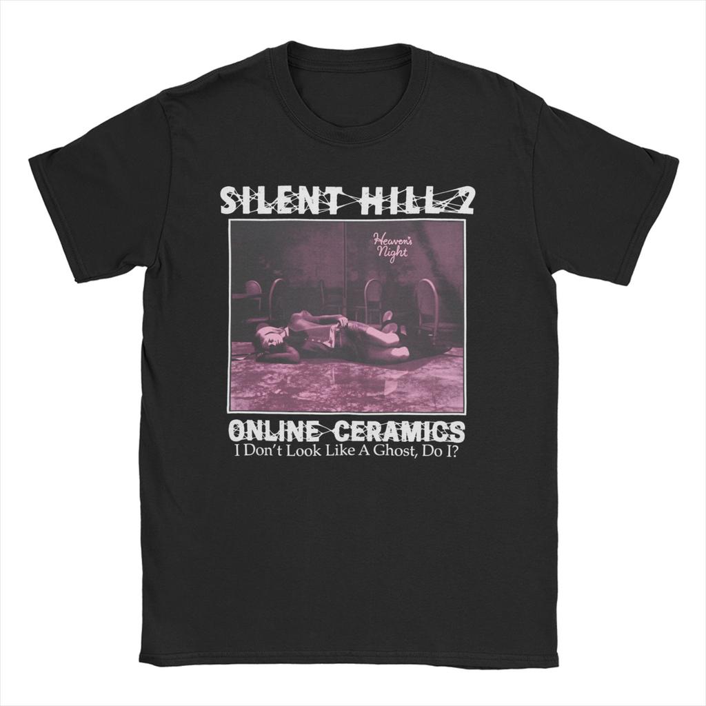 Herren Damen Silent Hill T-Shirts Horror Spiel Reine Baumwolle Kleidung Lässig Kurzarm Rundhals T-Shirts Übergröße T-Shirts