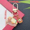 2025 New Year Red Enamel 'Safe and Happy' Persimmon Keychain – Blessing Ornament for Prosperity